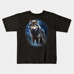 Wolf in the moonlight Kids T-Shirt